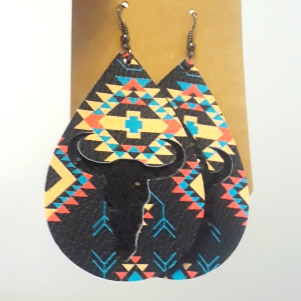bullhead  teardrop earrings